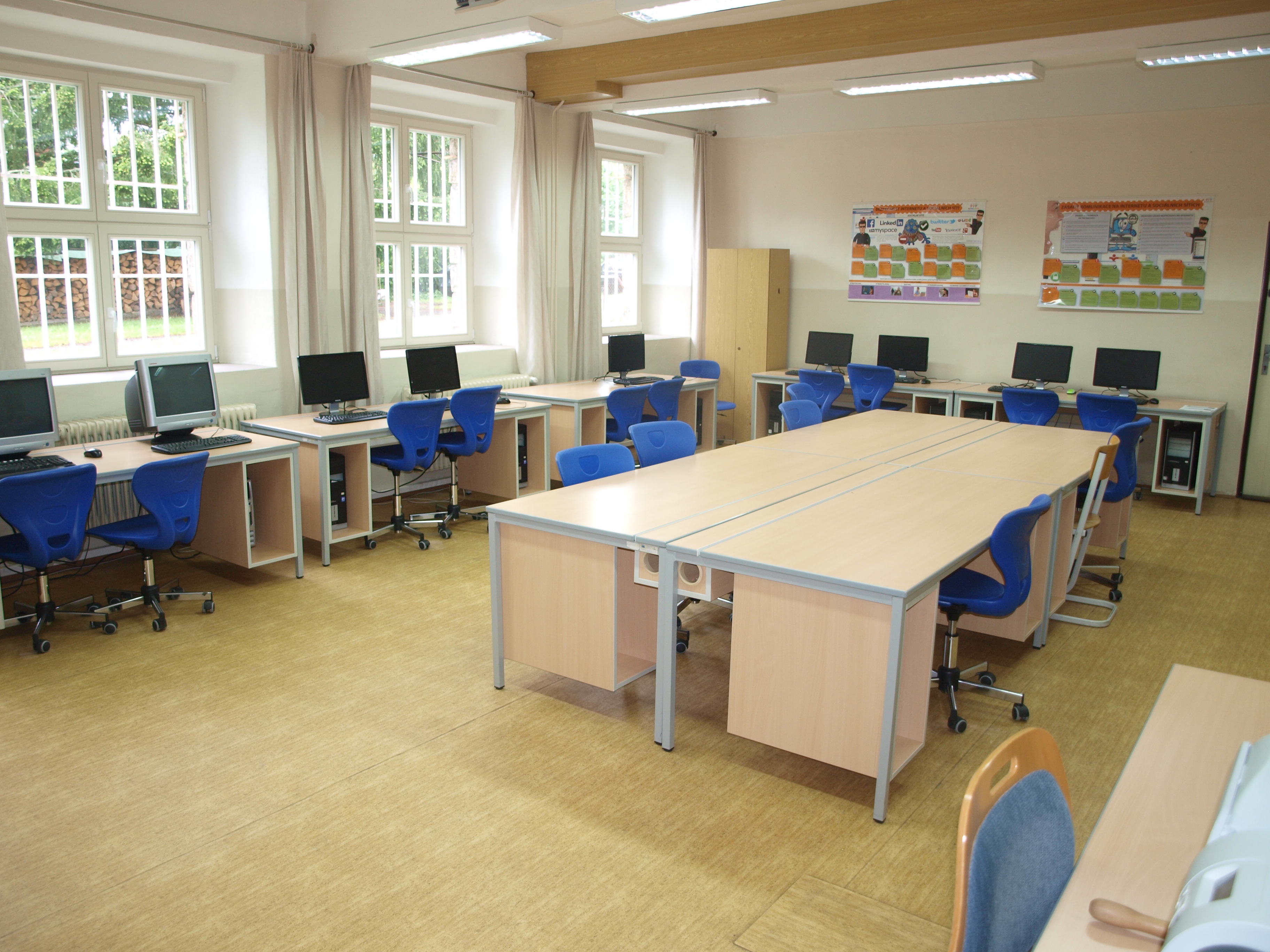 Učebna výpočetní techniky v budově II. stupně ZŠ