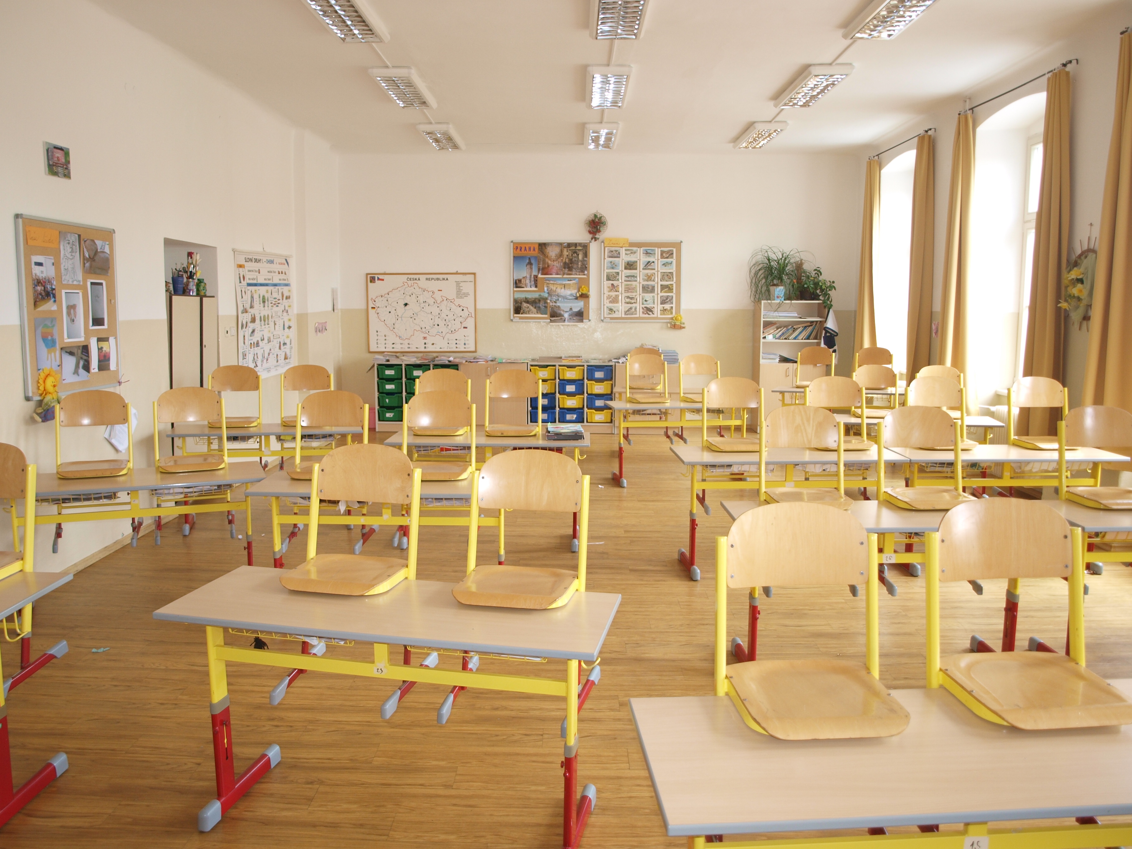 Učebny v budově I. stupně ZŠ