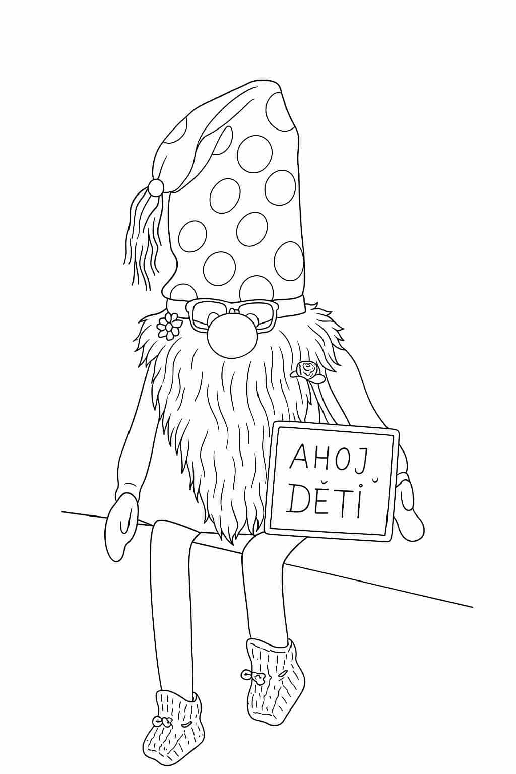 Trpaslík_Šmudlík_omalovánka